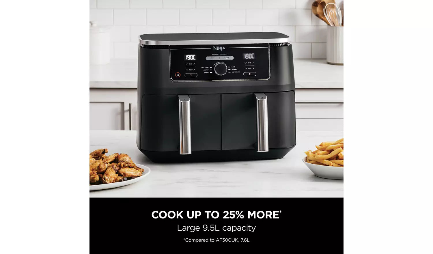 Ninja Foodi MAX Dual Zone AF400UK 9.5L Air Fryer - Black