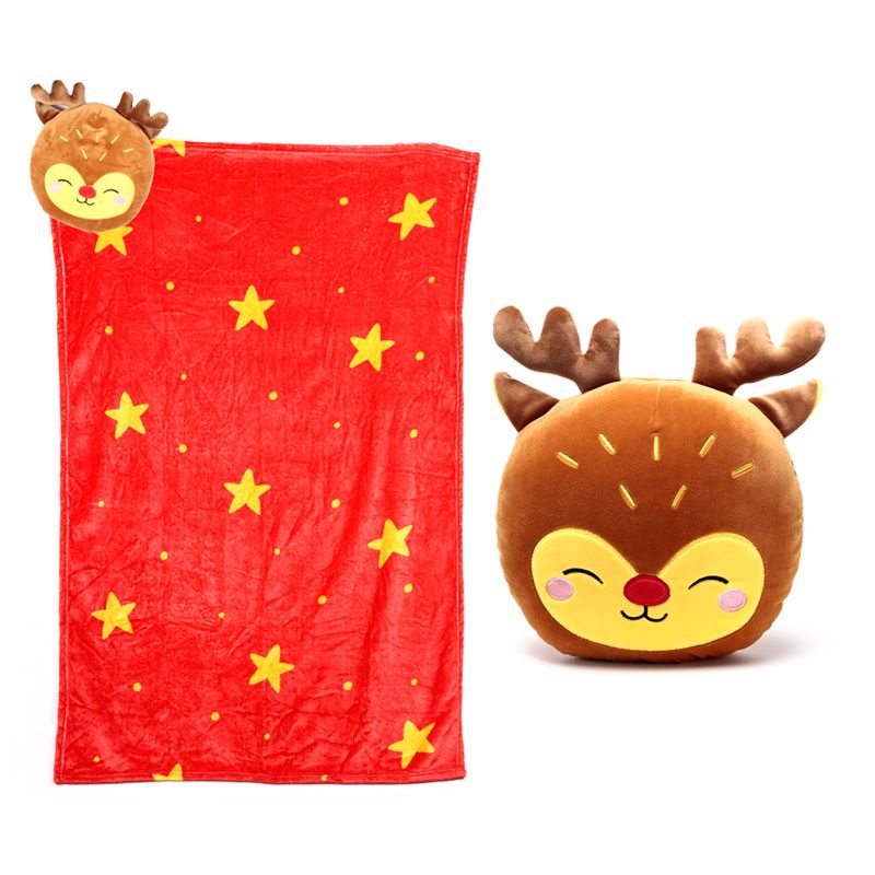 Christmas Festive Friends Rudolph 2-in-1 Plush Toy & Travel Blanket