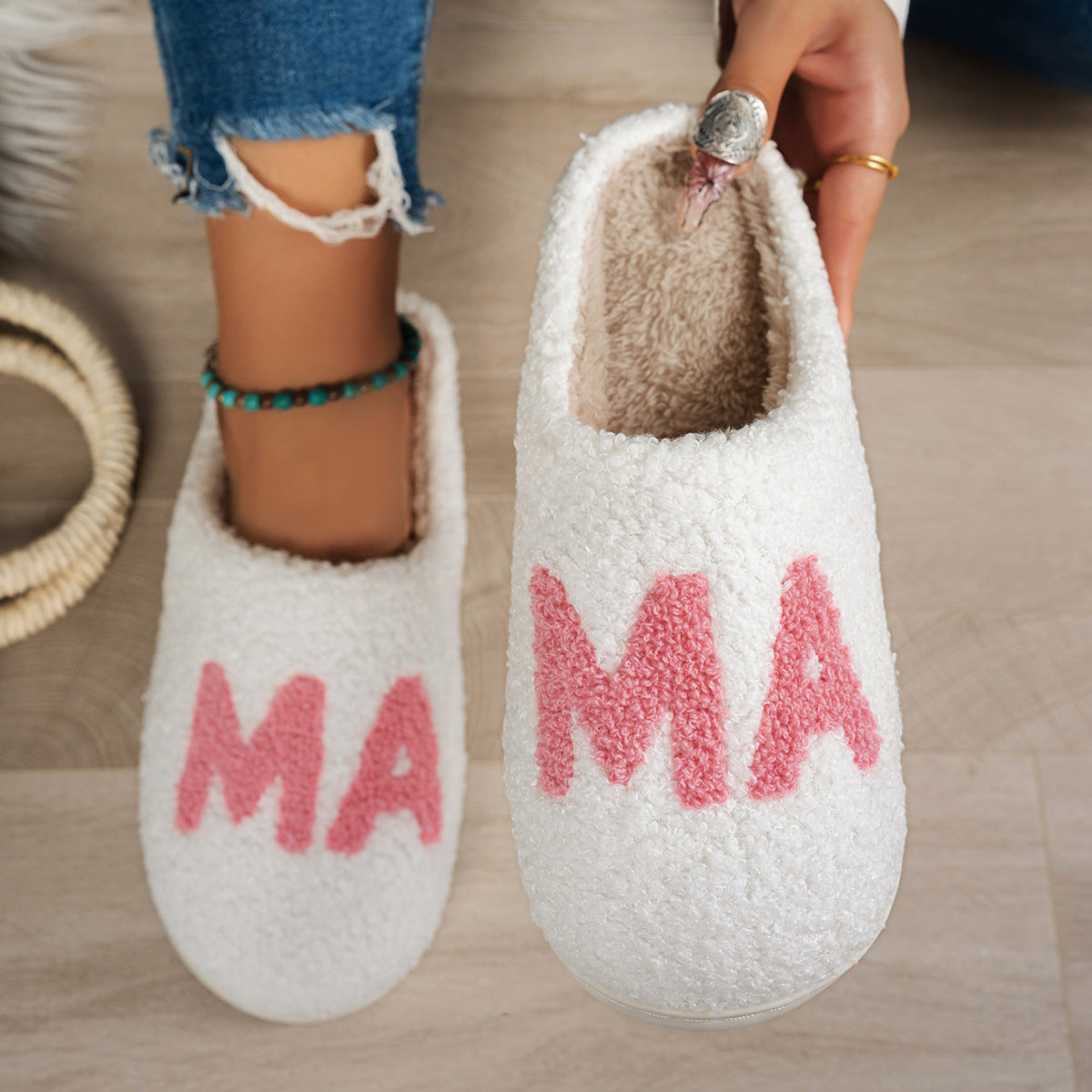 Warm And Cozy Plush Cotton Slippers